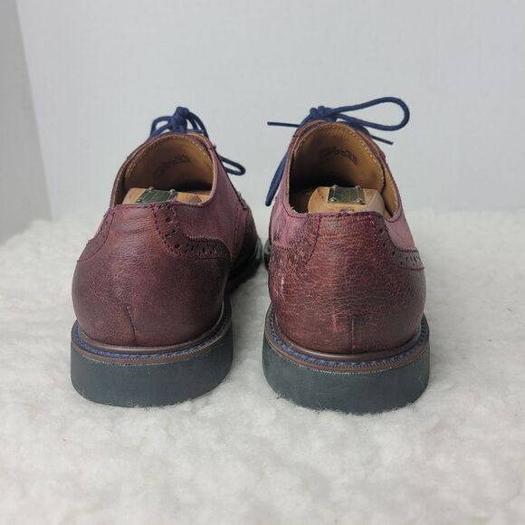 Cole Haan Grand Os Mens Size 9.5 Leather Oxford  C20234 Wingtip Burgendy Shoes - Picture 7 of 10